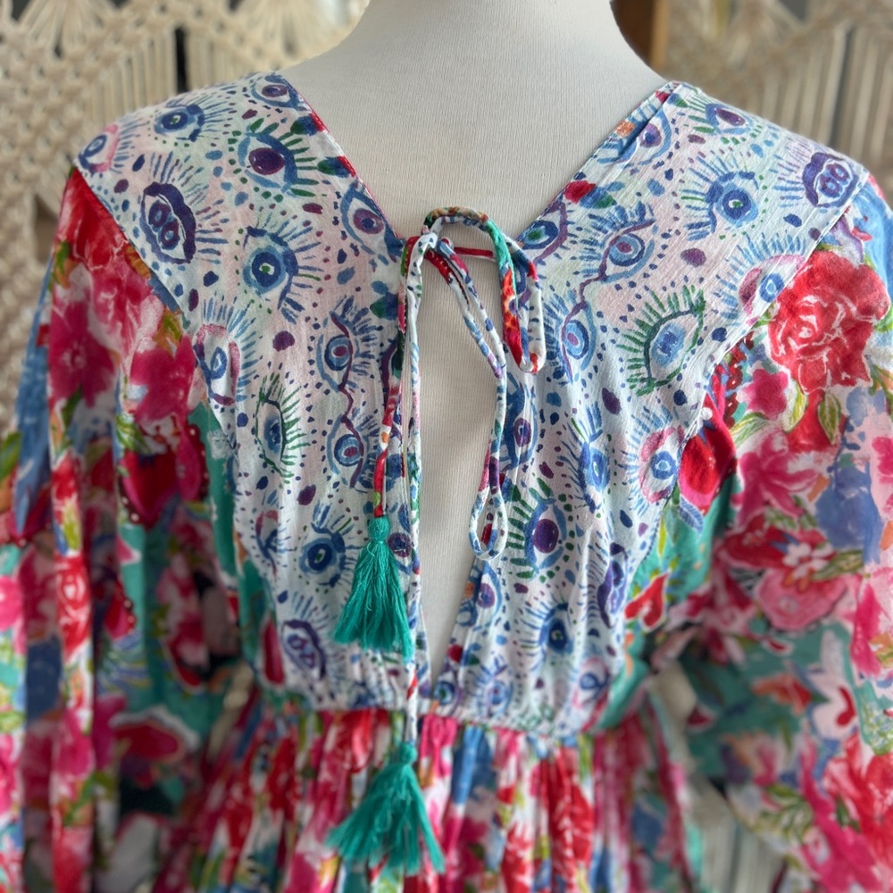 Antica Sartoria Sicilian Ladies Eye Tiered Dress - Picture 10 of 16